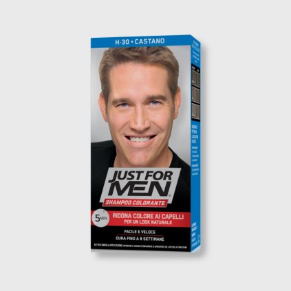 len pre mužov farebný šampón hnedý