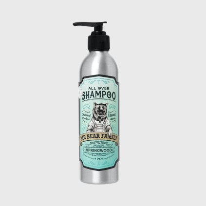 Univerzálny šampón na vlasy a telo Mr Bear Family All Over Shampoo Springwood 250 ml