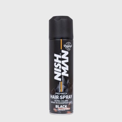 nish man pro moss lak na vlasy čierna farba lak na vlasy čierny 150ml