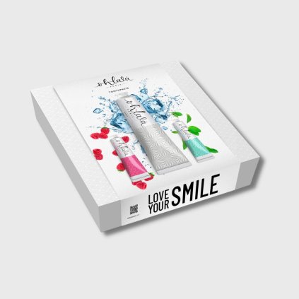 Ohlala LOVE YOUR SMILE Súprava bieliacich zubných pást, malina a mäta, 1x75ml + 2x15ml