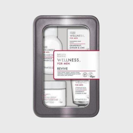 Baylis & Harding Sada starostlivosti o telo pre mužov Grapefruit, zázvor a limetka v plechovej škatuľke, 4 ks