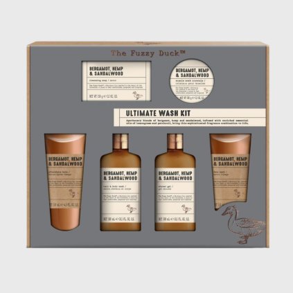 Baylis & Harding Darčeková súprava starostlivosti o telo pre mužov Bergamot, konope a santalové drevo, 6 ks