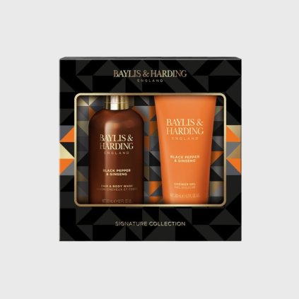 Baylis & Harding Darčeková sada starostlivosti o telo pre mužov Čierny korenie a ženšen, 2ks