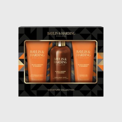 Baylis & Harding Darčeková sada starostlivosti o telo pre mužov Čierny korenie a ženšen, 3ks