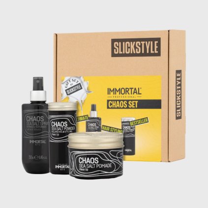 Slickstyle x Immortal Chaos Set pánska darčeková sada pre styling vlasov