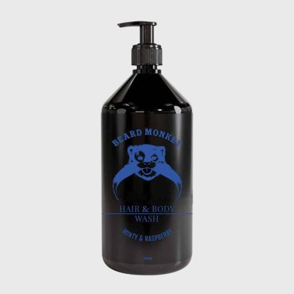 Beard Monkey Minty:Raspberry Umývanie vlasov a tela Umývanie vlasov a tela 1000 ml