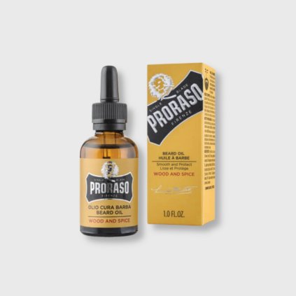 proraso olej na fúzy s drevom a korením 30ml