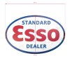 Dekoratívny znak Esso Standard Oil rozmery