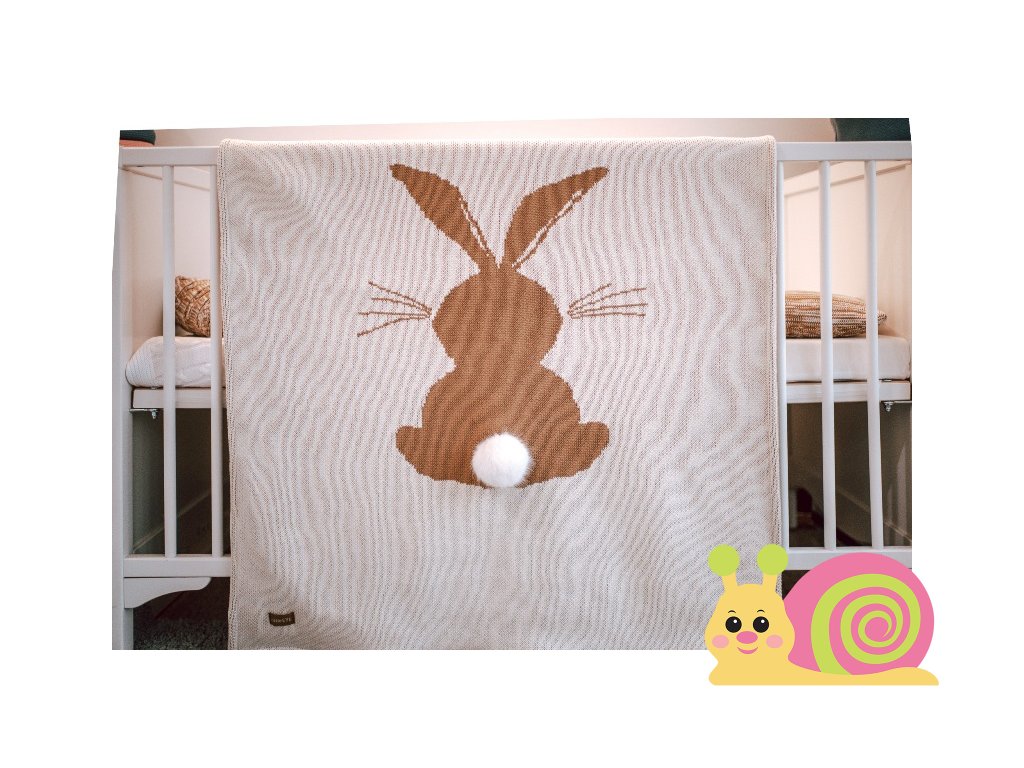 bezova detska deka so zajacikom