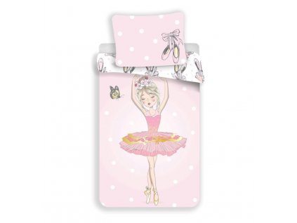 Bavlnené obliečky Ballerina, ružové, 140x200 cm