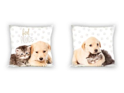 Obliečka na vankúšik Najlepší priatelia, 40x40 cm