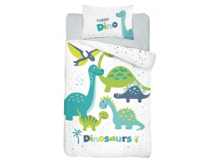 Obliečky do postieľky Dinosaurus green Bavlna/Bambus, 100/135, 40/60 cm