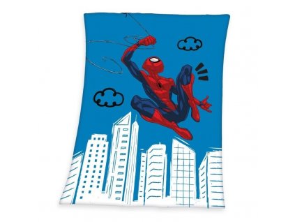 Detská fleece deka Spiderman city, 130/170 cm
