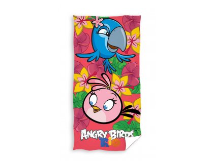 Osuška Angry Birds Rio, ružová 70/140 cm