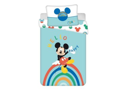 Obliečky do postieľky Mickey rainbow baby, 100/135, 40/60 cm