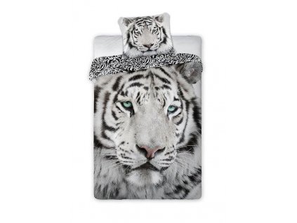 Bavlnené obliečky Biely Tiger, 140/200, 70/90 cm