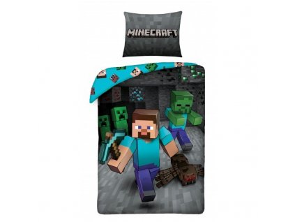 Detské obliečky Minecraft Steve, 140/200, 70/90 cm