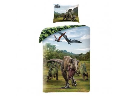 Bavlnené obliečky Jurský Park T-Rex, 140/200, 70/90 cm