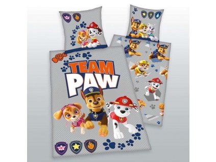 Detské obliečky Paw Patrol Grey, 140/200, 70/80 cm