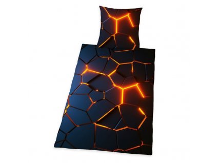 Bavlnené obliečky 3D Efekt Orange, 140/200 cm, PREMIUM