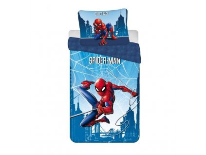 Bavlnené obliečky Spiderman Blue, 140/200, 70/90 cm