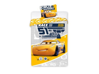 Obojstranné posteľné obliečky Cars 3 Cruz