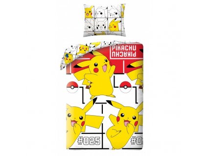 Detské obliečky Pokémon Pikachu Happy, 140/200, 70/90 cm