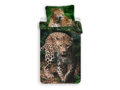 Bavlnené obliečky Leopard Green 140/200, 70/90 cm