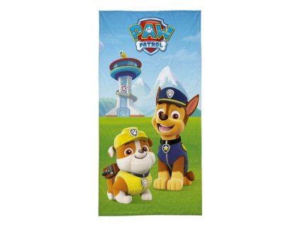 DETEXPOL Osuška Paw Patrol Chase a Rubble Bavlna - Froté, 70/140 cm