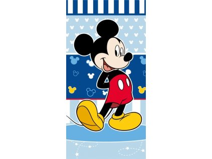 JERRY FABRICS Osuška Mickey Blue Bavlna - Froté, 70/140 cm