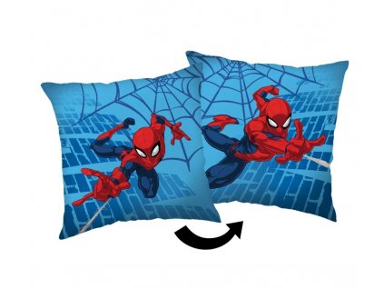 JERRY FABRICS Mikroplyšová obliečka na vankúšik Spiderman Blue 05 Polyester, 40/40 cm