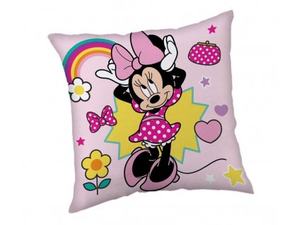 JERRY FABRICS Mikroplyšový vankúšik Minnie Smile Polyester, 40/40 cm