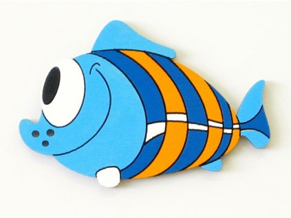 dekoracia na stenu ryba modra d28bl