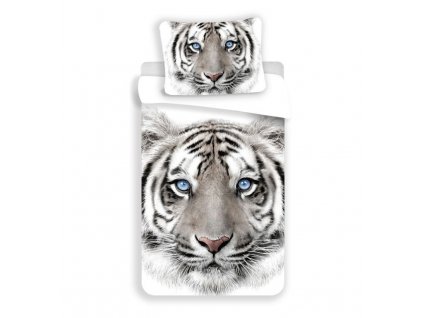 Bavlnené obliečky Biely Tiger, 140x200 cm