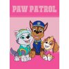 Detská deka Paw Patrol ružová, 100/140 cm