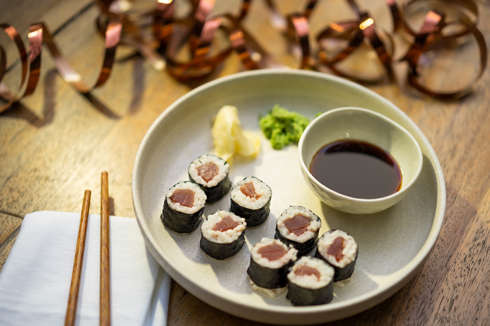 Nízkosacharidové sushi s tuňákem (Hosomaki maguro)