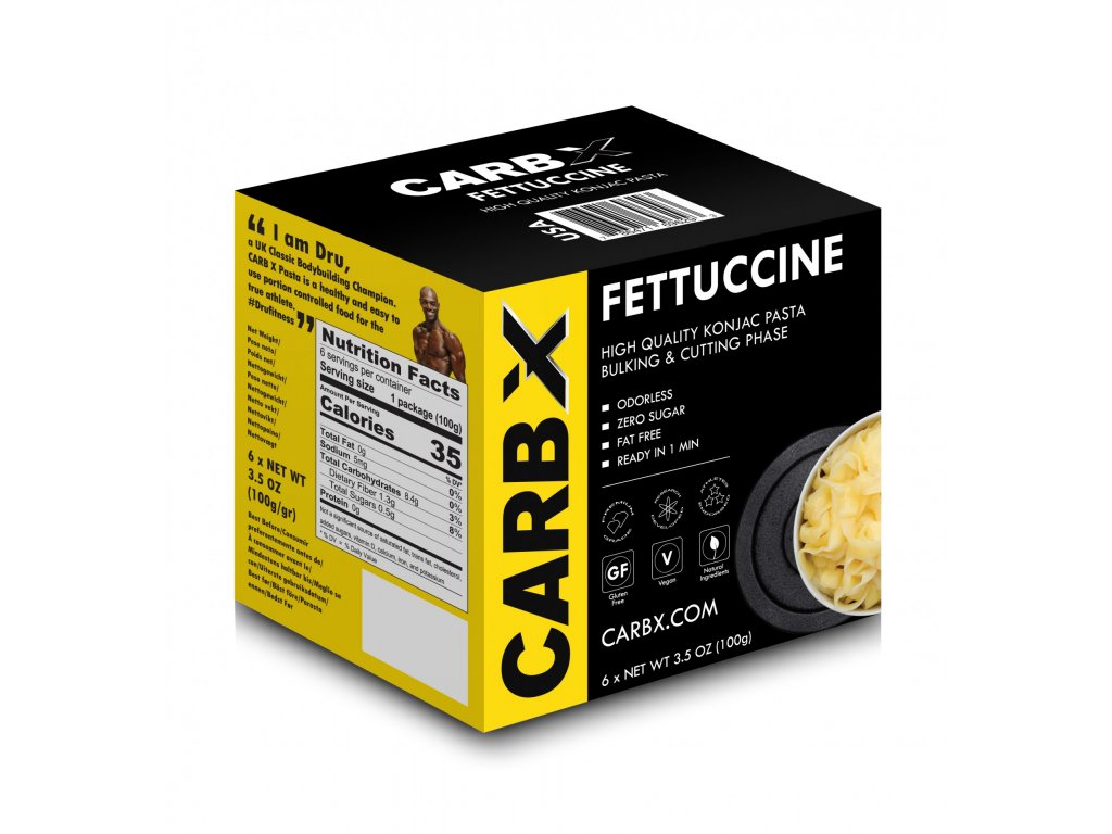 Konjakové fettuccine Carb X pre športovcov 6x100 g