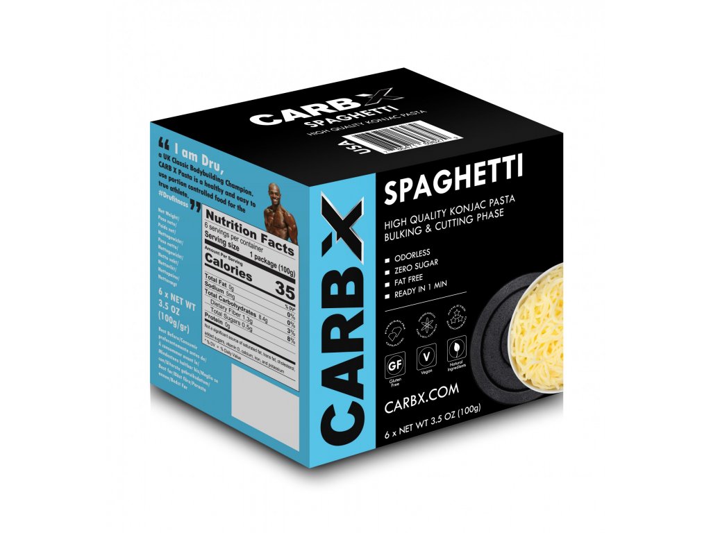 Konjakové špagety Carb X pre športovcov 6x100 g