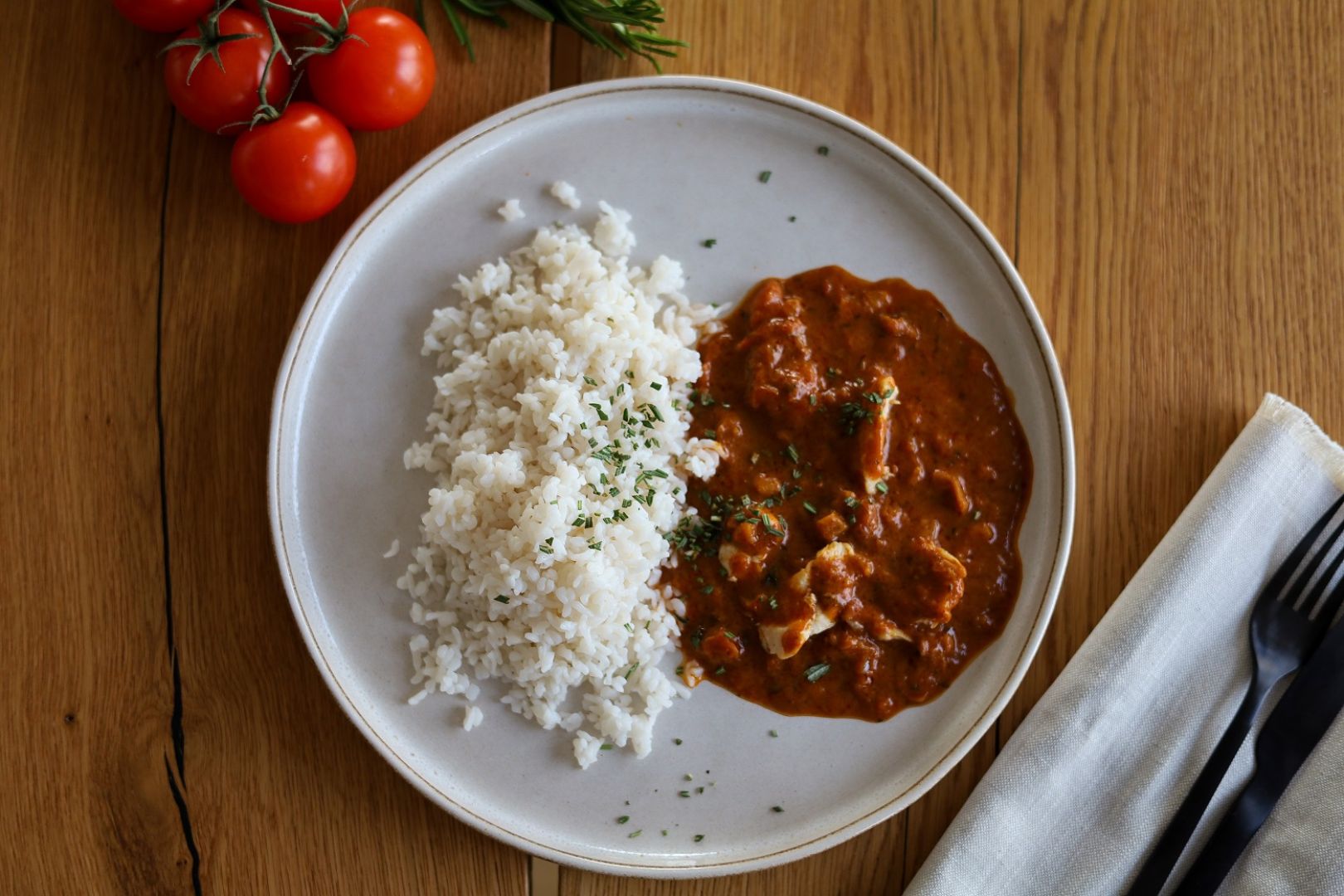 Kuracia Tikka Masala s ryžou