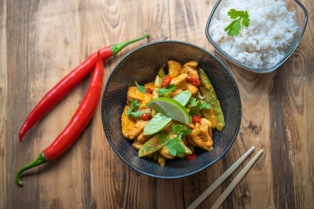 Thajské červené karí s ryžou Slim Pasta