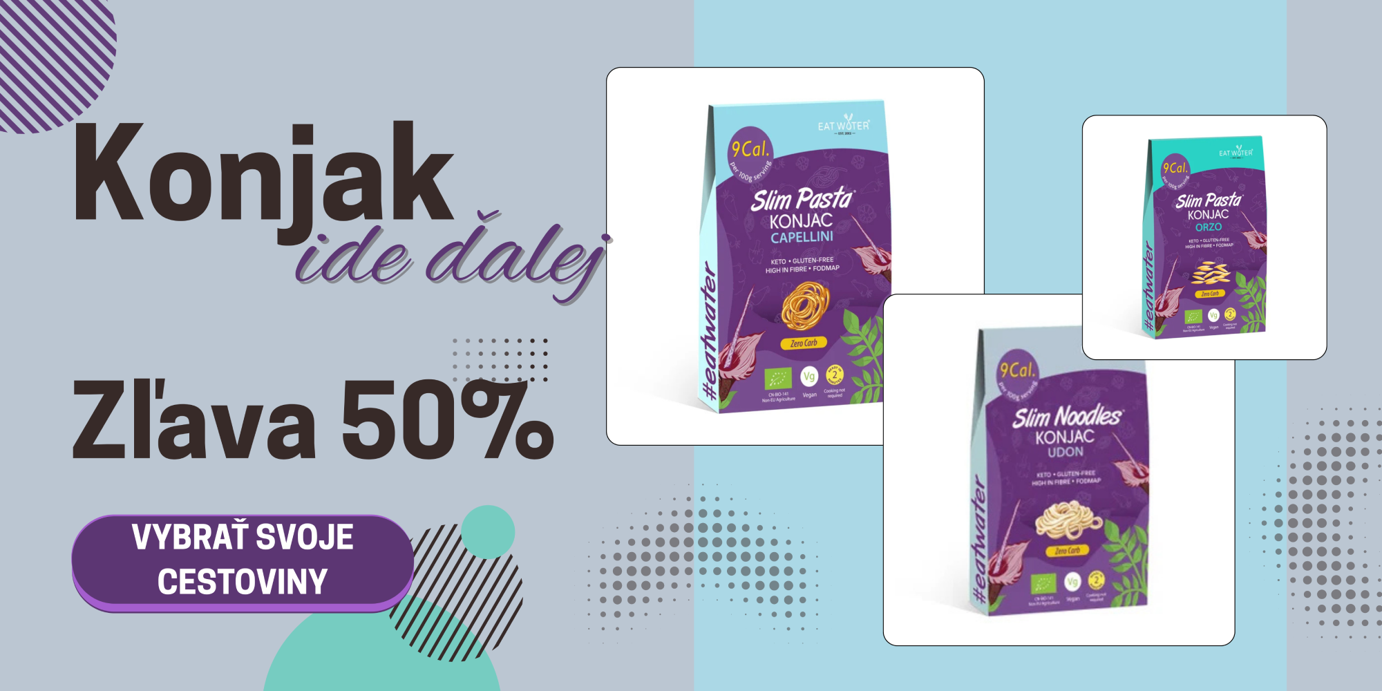 Orzo, Udon, Capellini 50%