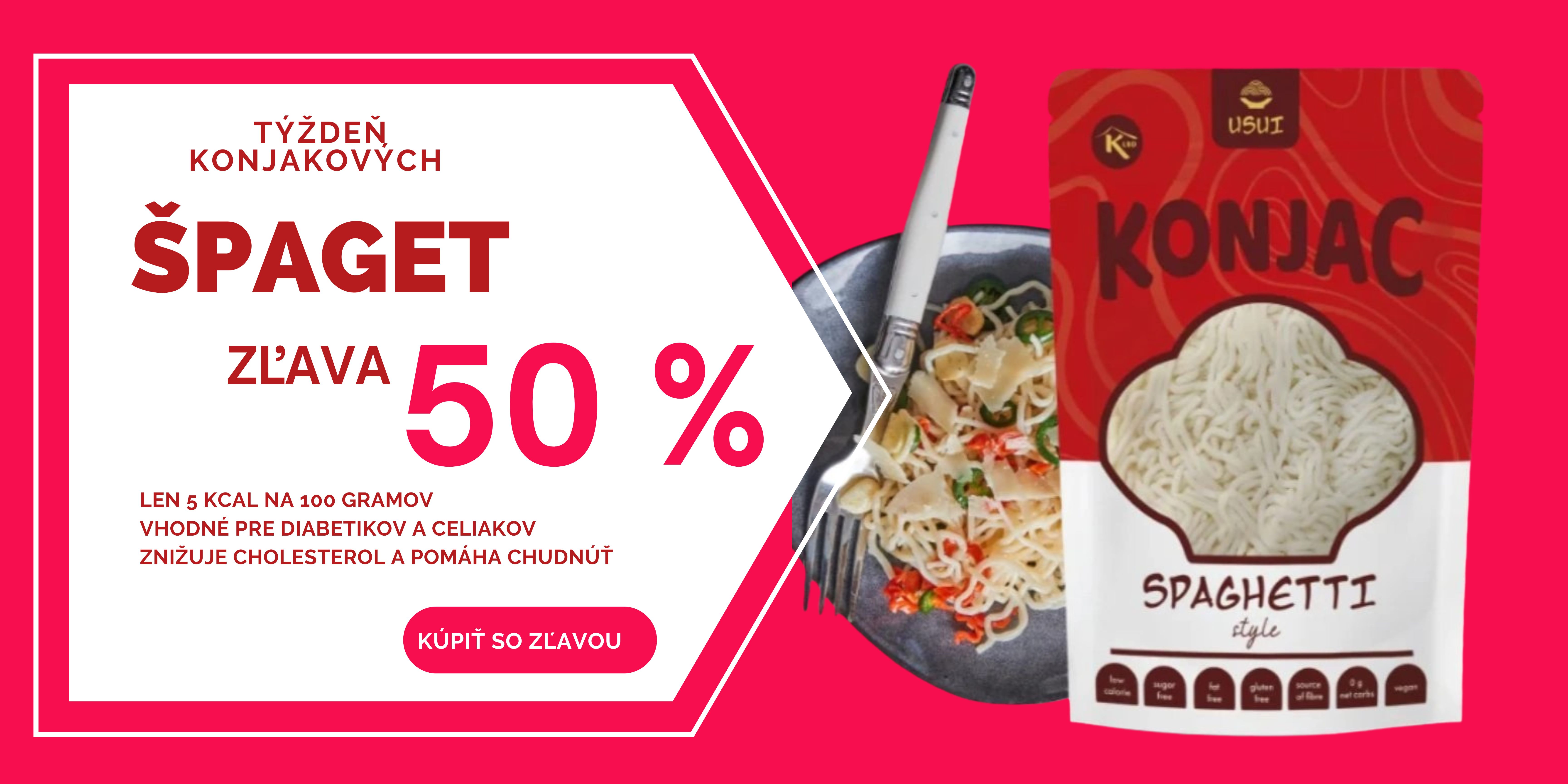 50% sleva spagety