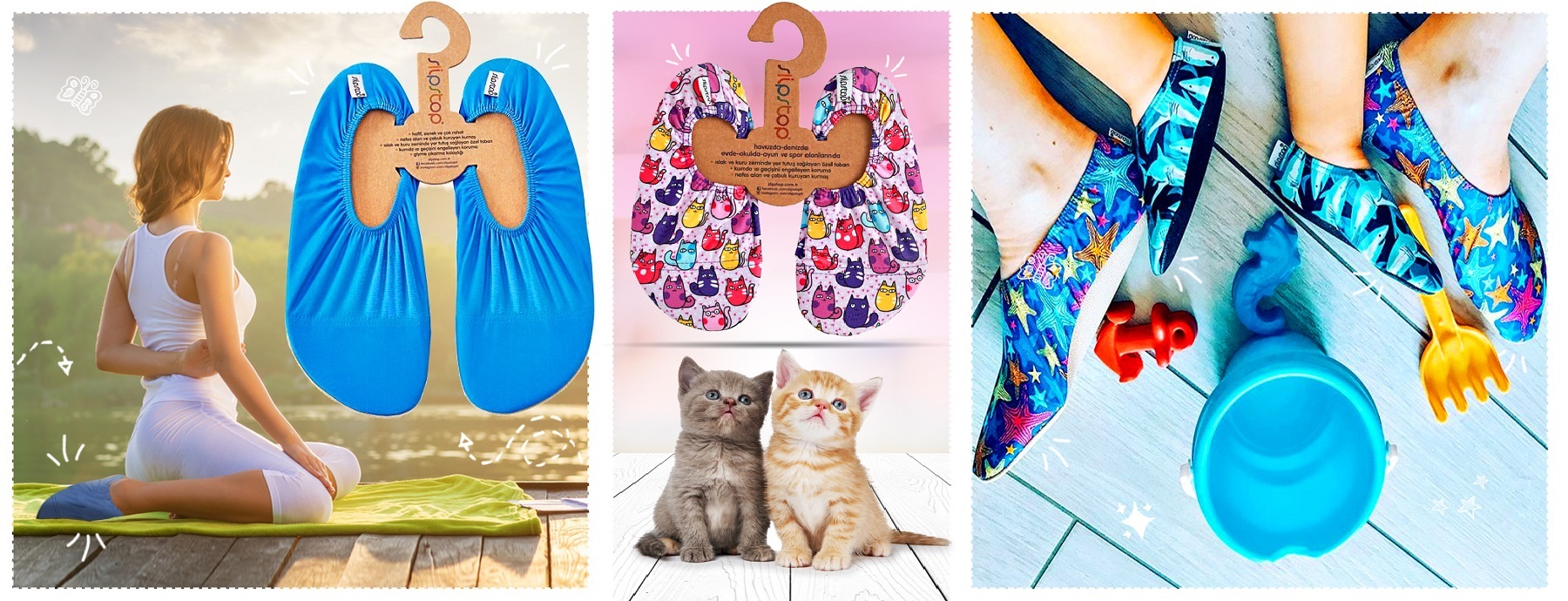 Slipstop shoes, barefoot