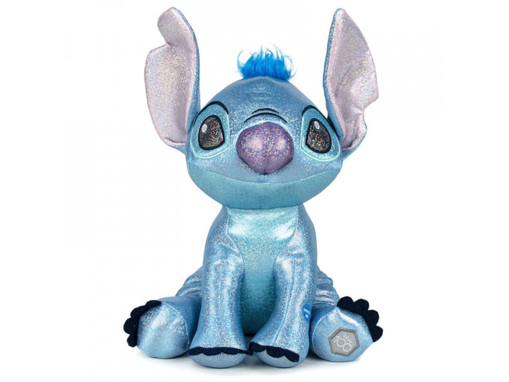 Disney 100. výročie Stitch Glitter plyšová hračka 28cm