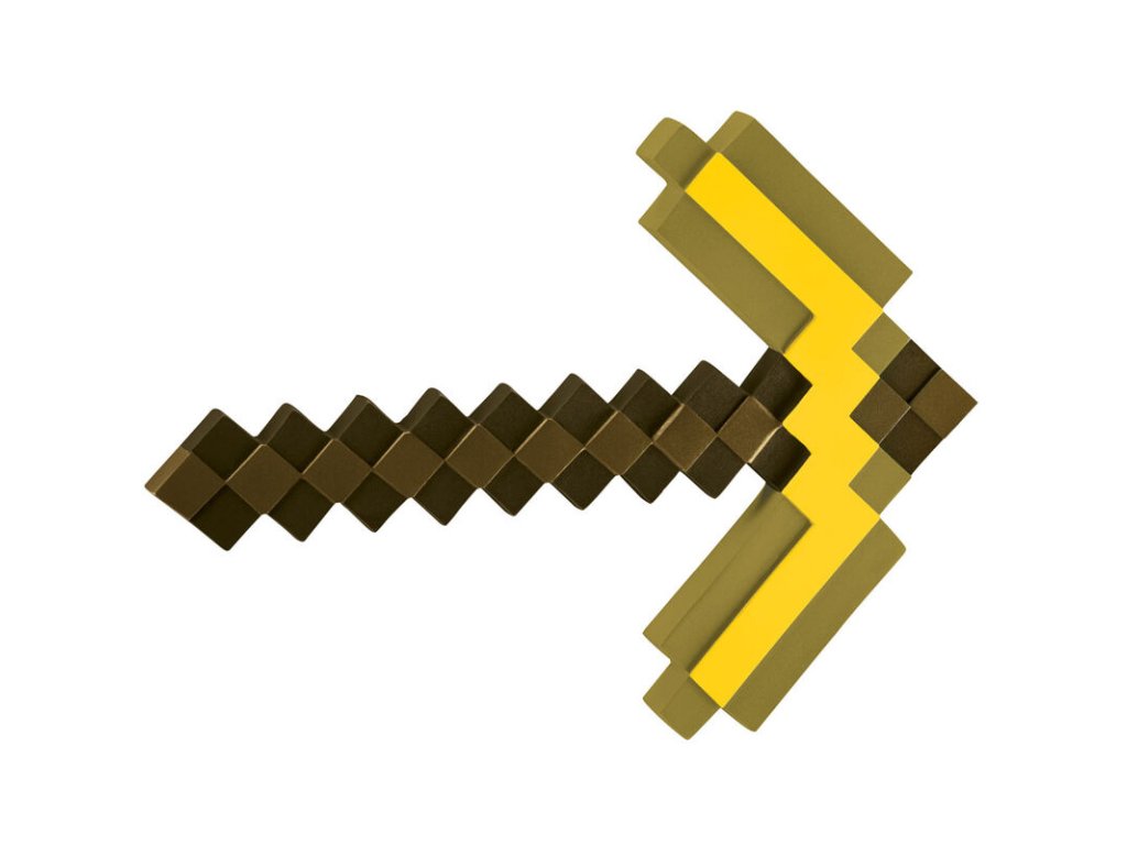 Minecraft Zlatý krompáč 40cm