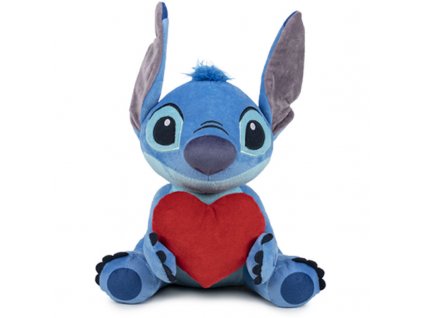 Disney Stitch Srdcová plyšová hračka so zvukom 30cm