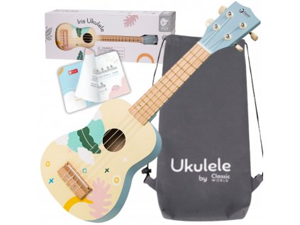 CLASSIC WORLD Drevené ukulele pre deti Blue