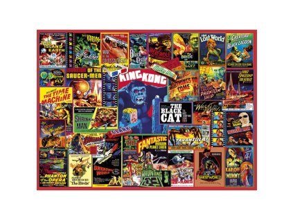 Retro Thriller filmy na plagáte puzzle 1000ks