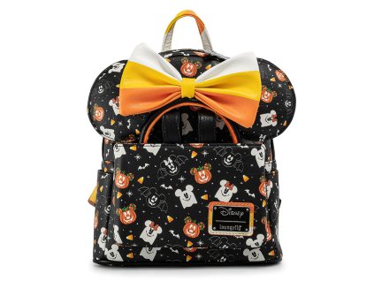 Loungefly Disney Mickey a minnie Strašidelný halloweenský batoh + čelenka 27cm