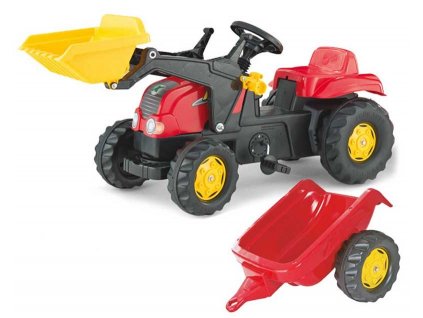 Rolly Toys rollyKid Pedálový traktor s lyžicou a prívesom 2-5 rokov